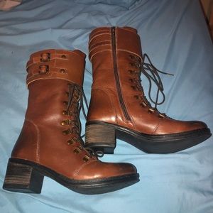 Report Signature Fenner Brown Leather Mid Calf Com